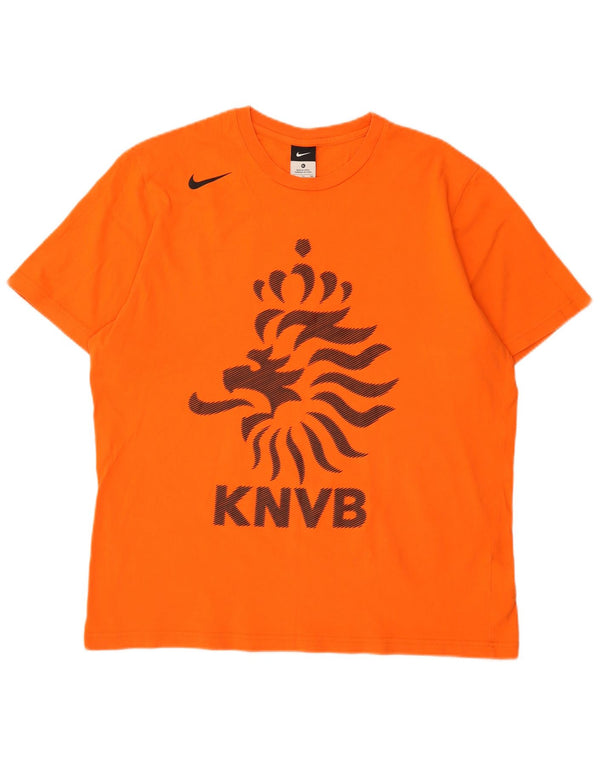 Nike KNVB Graphic Camiseta para Hombre UK 46/48 XL Naranja Algodón