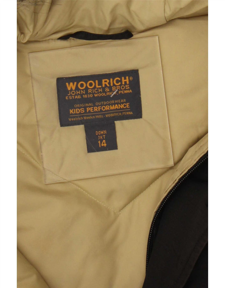 Woolrich Abrigo acolchado con capucha para niño 13-14 años Negro