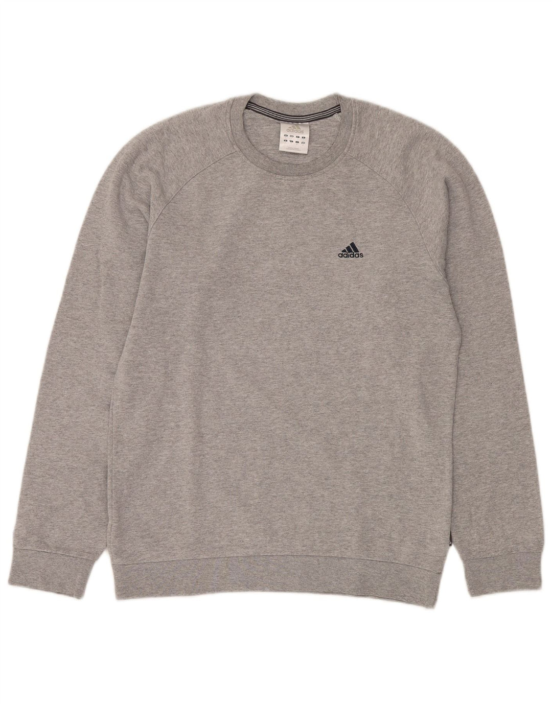 ADIDAS Hombre Sudadera Jumper Pequeño Gris Algodón