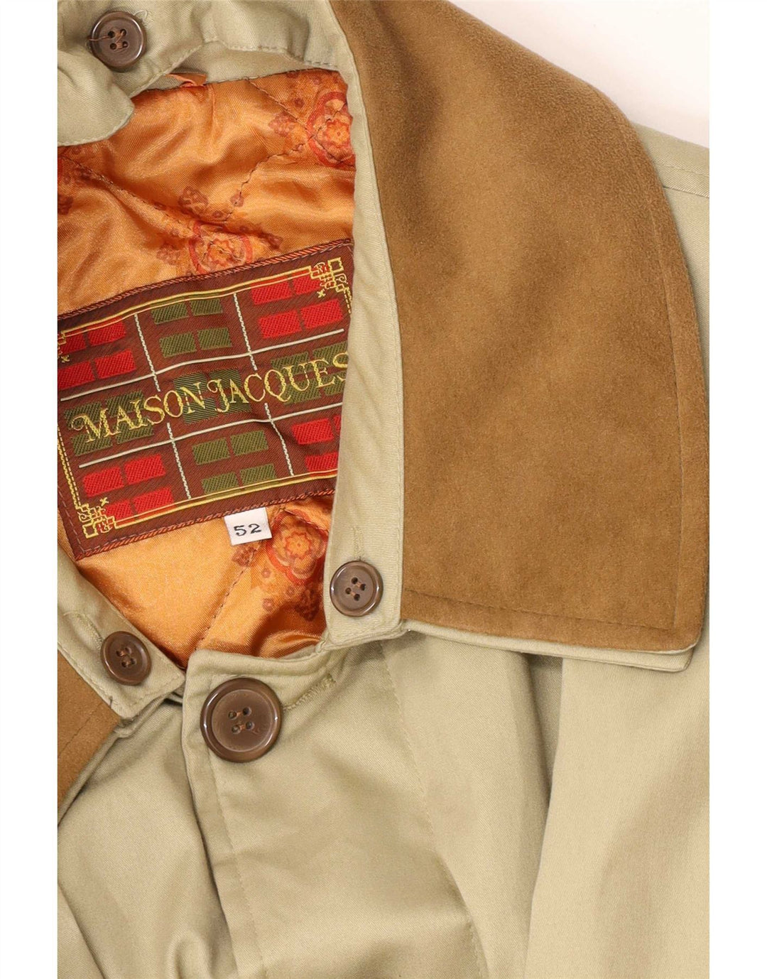 Maison Jacques Abrigo para hombre IT 52 XL Caqui
