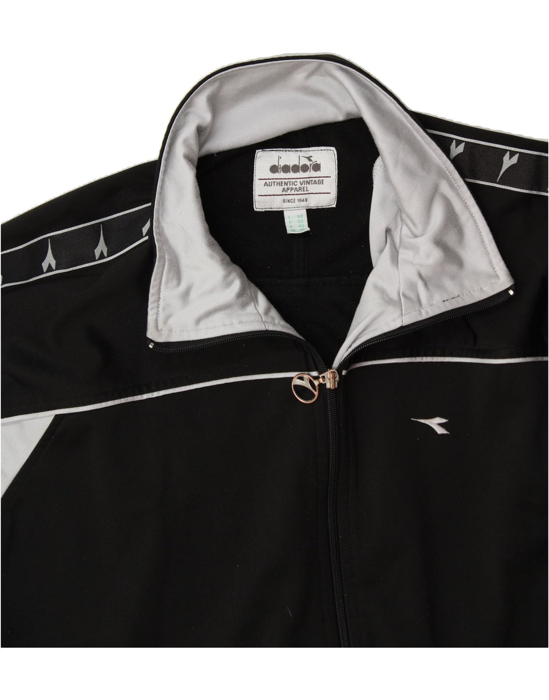 DIADORA Chaqueta superior de chándal con gráfico para hombre UK 40 Medium Black Colourblock