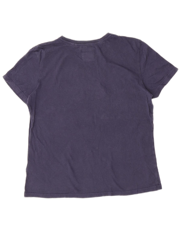 Superdry Camiseta Gráfica para Mujer Top UK 40 Medium Azul Marino Algodón
