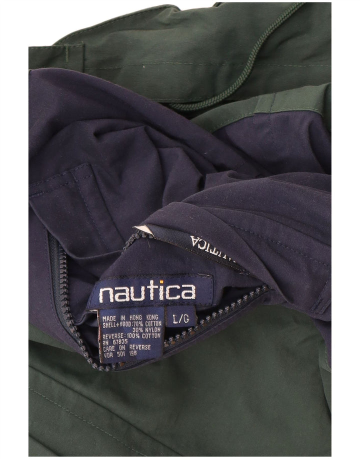 Nautica Chaqueta reversible para hombre UK 40 Large Algodón multicolor con bloques de color