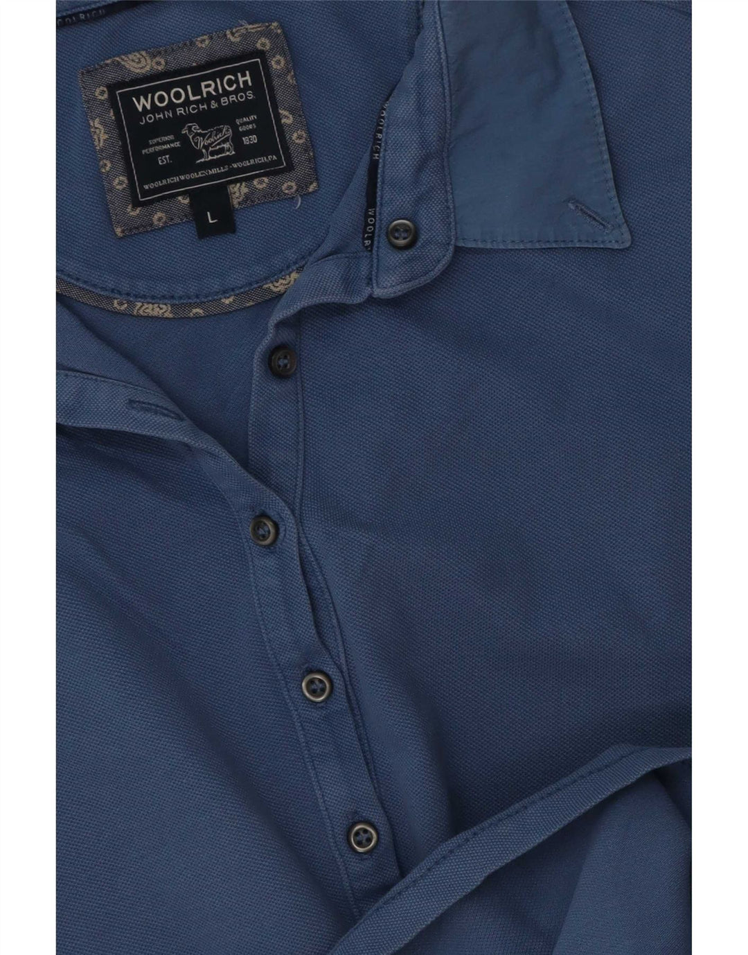 Woolrich Polo para mujer UK 46 Grande Azul