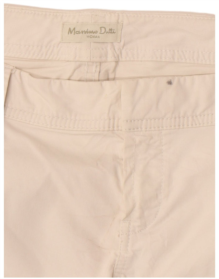 Massimo Dutti Pantalón Chino Slim Mujer W32 L29 Blanco