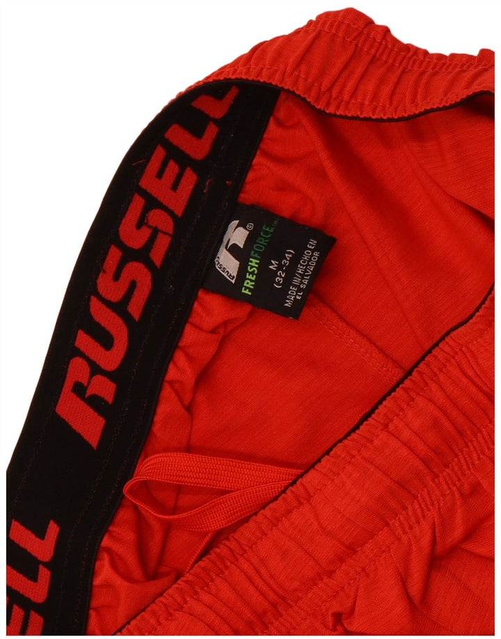 Pantalones cortos deportivos Russell Athletic para hombre con bloques de color rojo mediano