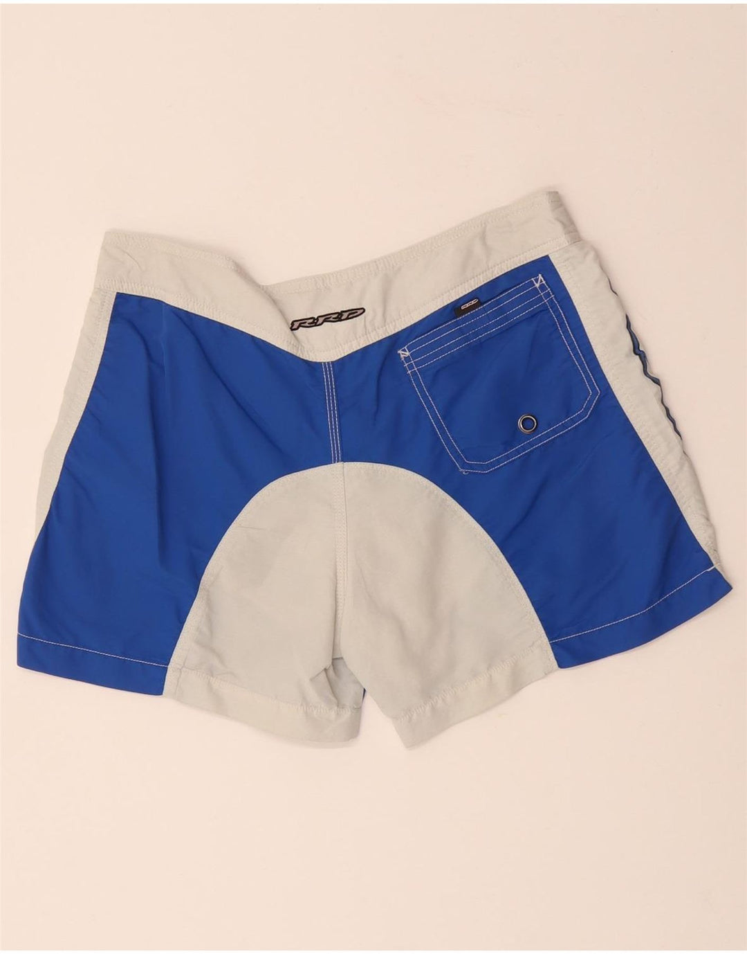RRD Mens Graphic Bañador Shorts IT 46 Small Azul Colorblock Poliéster