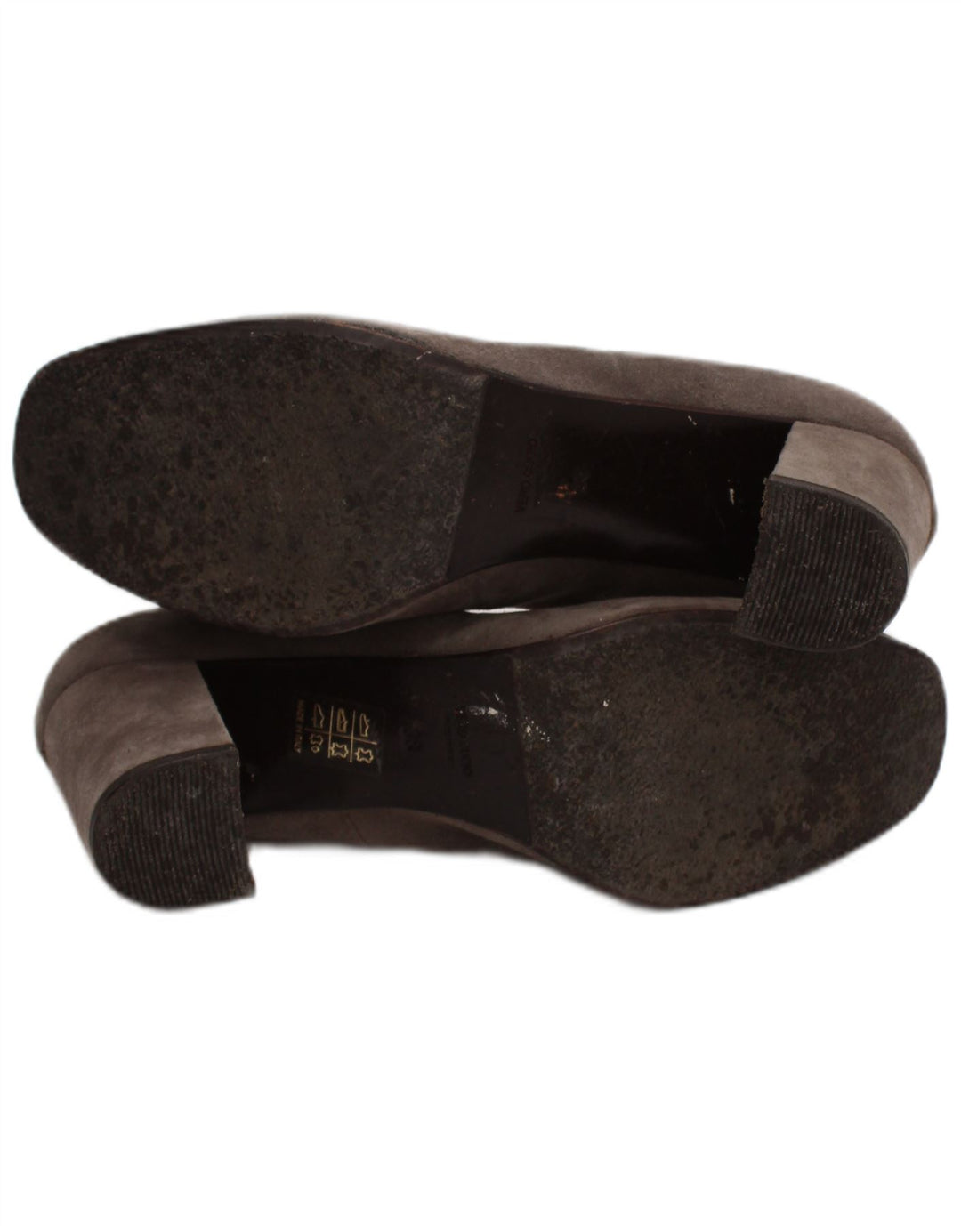 Napoleoni - Tacones de ante para mujer, talla 5, piel gris
