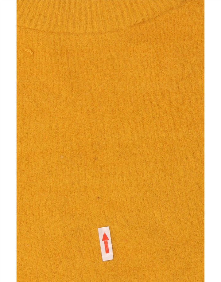 Zara - Jersey con cuello redondo para mujer, talla 40, nailon amarillo mediano