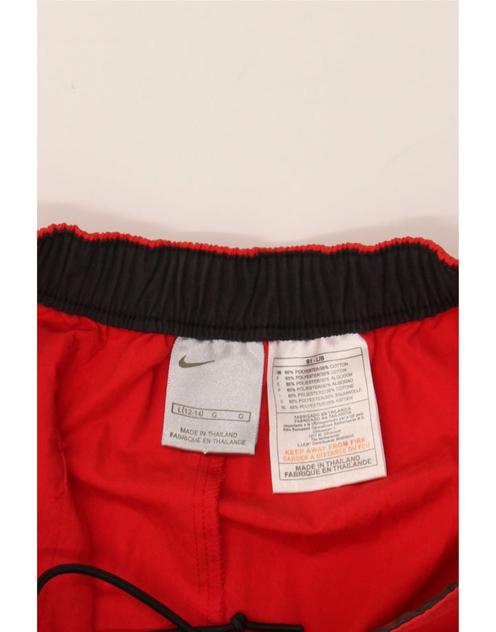 NIKE Womens Swimming Shorts US 12/14 Large  Red Polyester Vintage Nike and Second-Hand Nike from Messina Hembry 