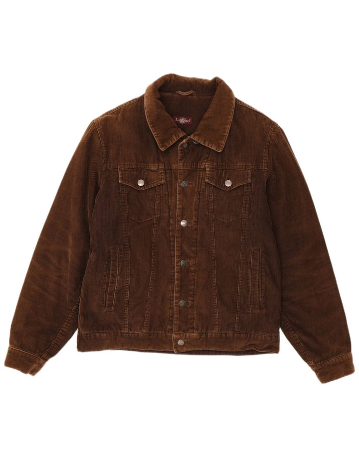 Larusso Chaqueta de pana para hombre UK 38 Algodón marrón medio