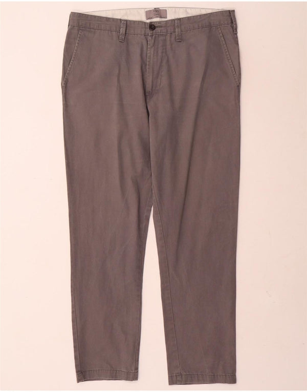 Marks & Spencer Pantalones chinos cónicos para hombre W34 L29 Algodón gris