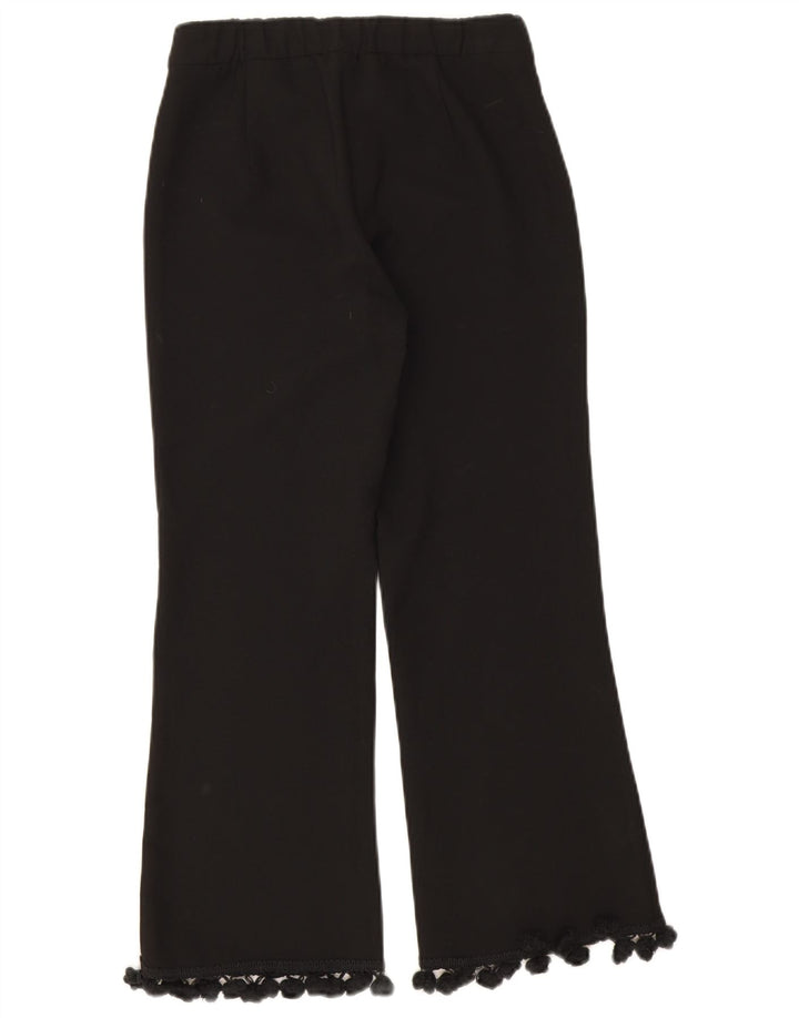 Zara Mujer Pantalón Cropped Bootcut XS W24 L24 Poliéster Negro