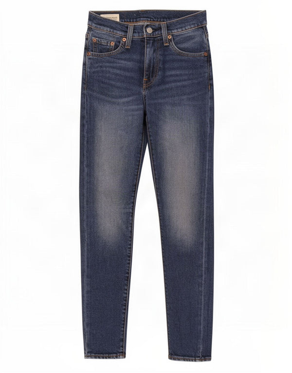 Levi's Womens Tapered Skinny Jeans W26 L30 Blue Cotton