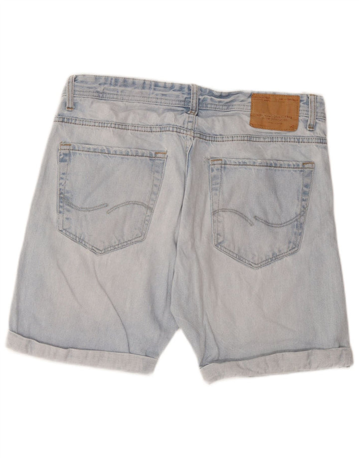 Jack & Jones - Pantalones cortos vaqueros para hombre, talla grande, W34, algodón azul