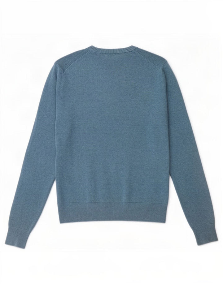 Marks & Spencer Jersey de cuello redondo para hombre de algodón azul medio