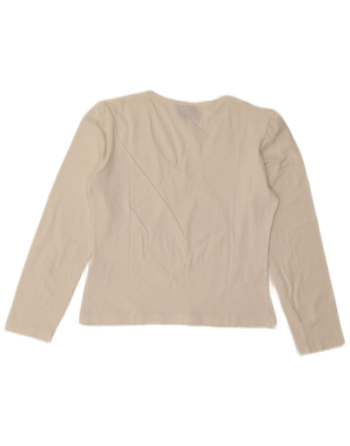 Lee Top corto para mujer de manga larga UK 44 Grande Algodón blanco