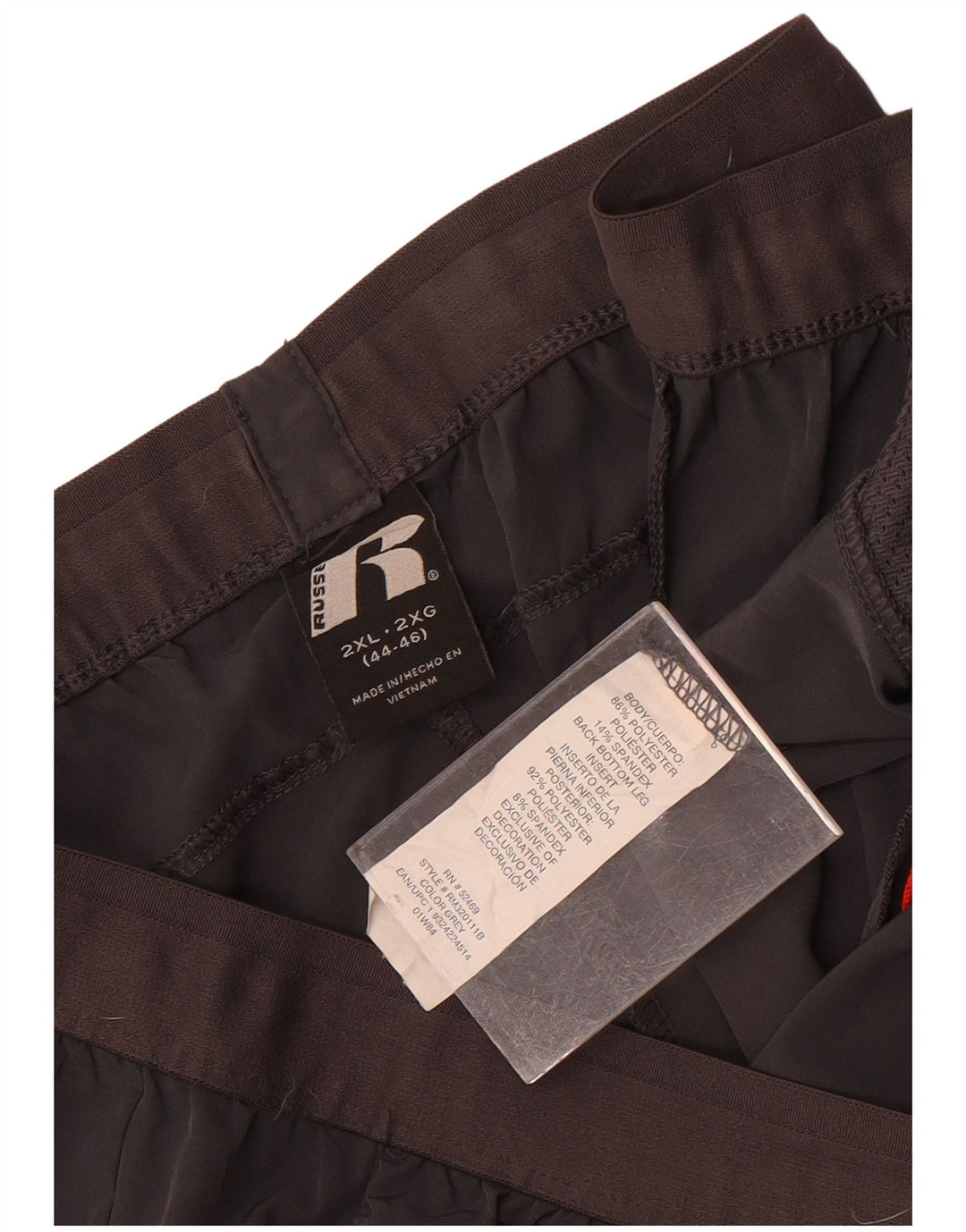 Russell Athletic Pantalones cortos deportivos para hombre 2XL Gris Colorblock Poliéster