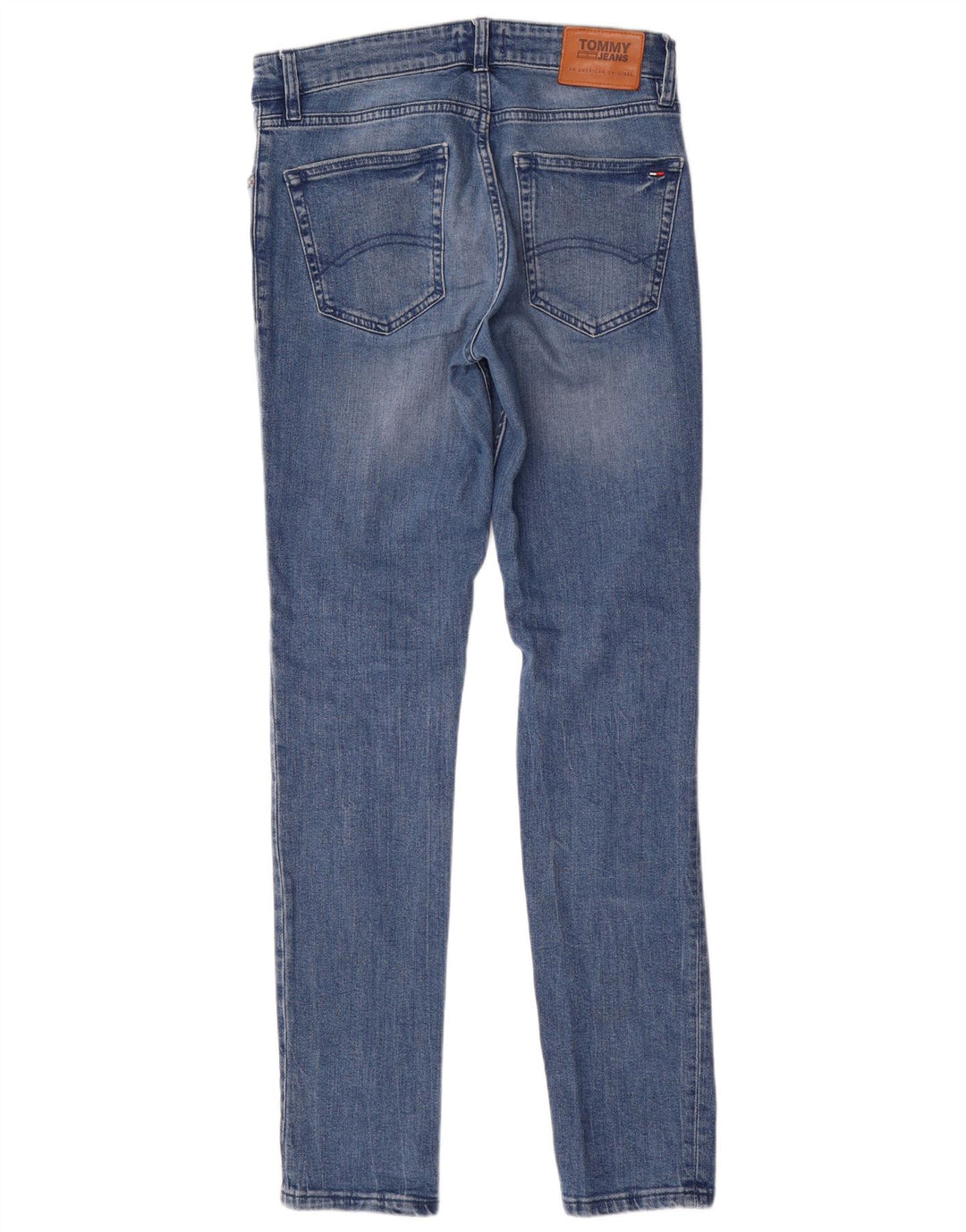 TOMMY HILFIGER Vaqueros cónicos ajustados para hombre W30 L32 Algodón azul