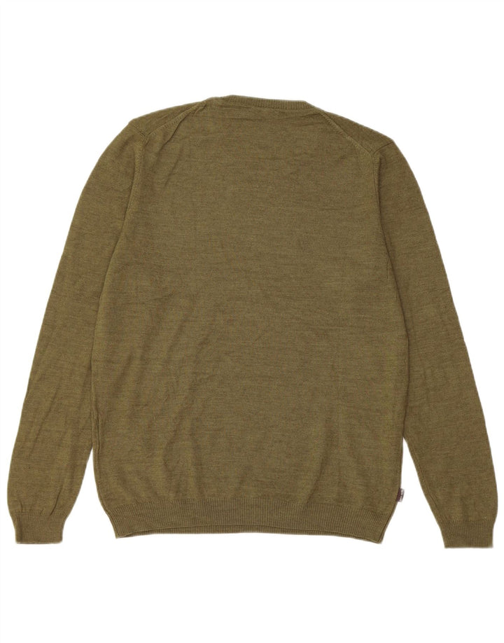 PIERRE CARDIN Jersey De Cuello Redondo Para Hombre De Lana Caqui Medio