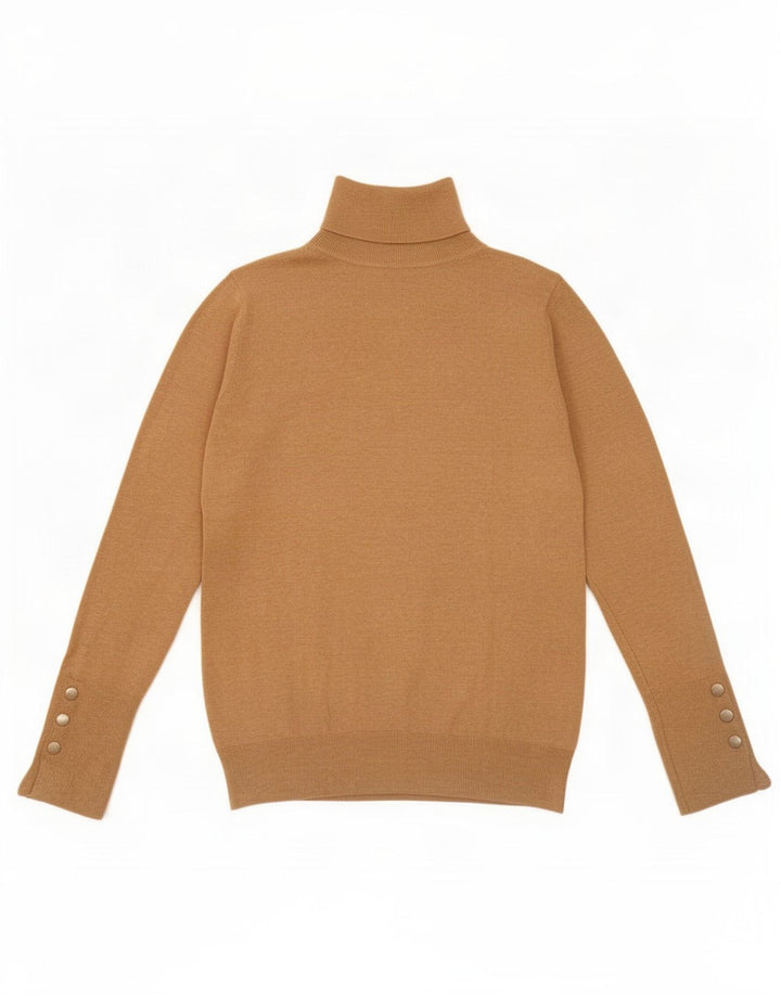 Zara - Jersey con cuello vuelto para mujer, talla 40, color beige medio