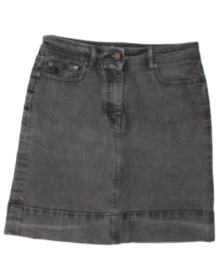 BODEN Falda vaquera para mujer UK 12 Medium W30 Gris