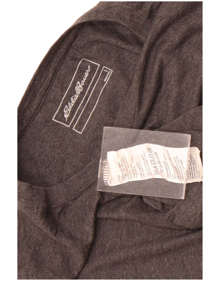 Eddie Bauer - Camiseta para hombre, talla grande, algodón gris