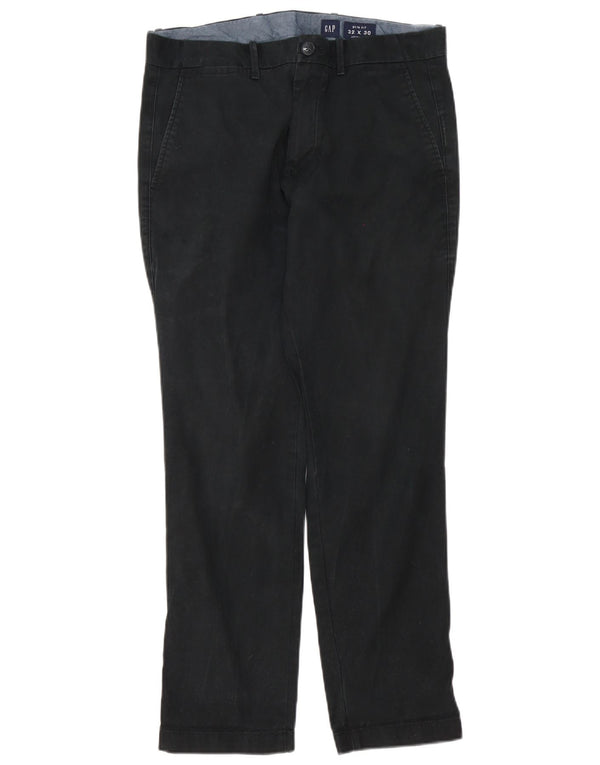 Gap Pantalones chinos ajustados para hombre W32 L30 Algodón negro