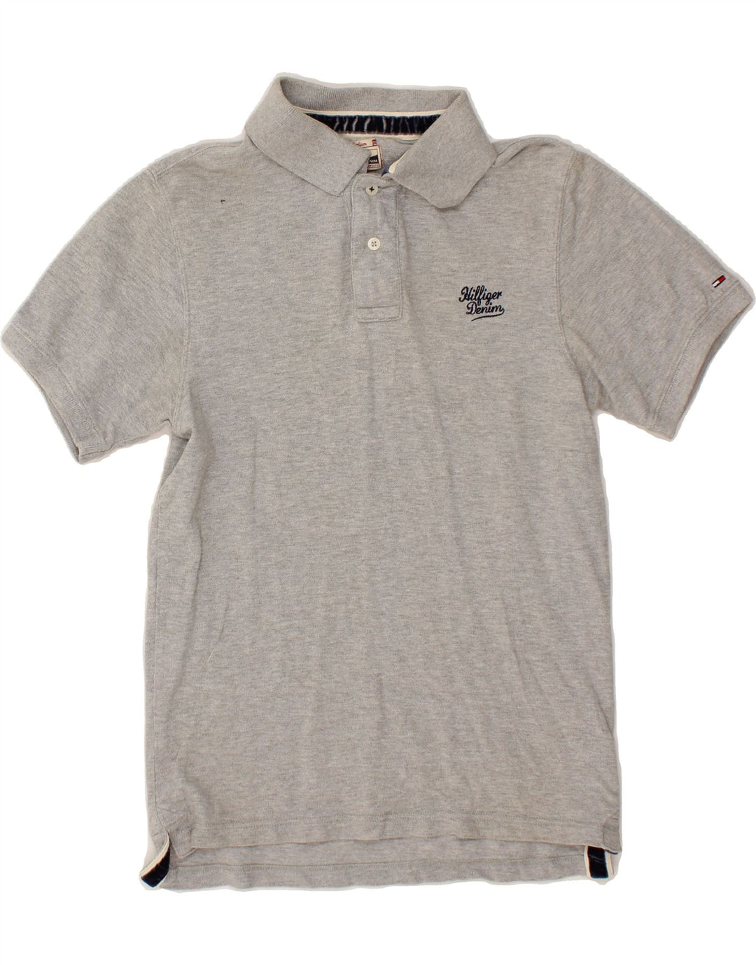 TOMMY HILFIGER Mens Polo Shirt Medium Grey Cotton Vintage Tommy Hilfiger and Second-Hand Tommy Hilfiger from Messina Hembry 