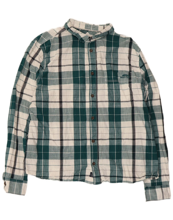 Weird Fish Camisa Hombre XL Algodón Cuadros Verdes