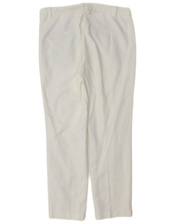 Zara Pantalón chino ajustado para mujer EU 38 Small W28 L28 Algodón blanco