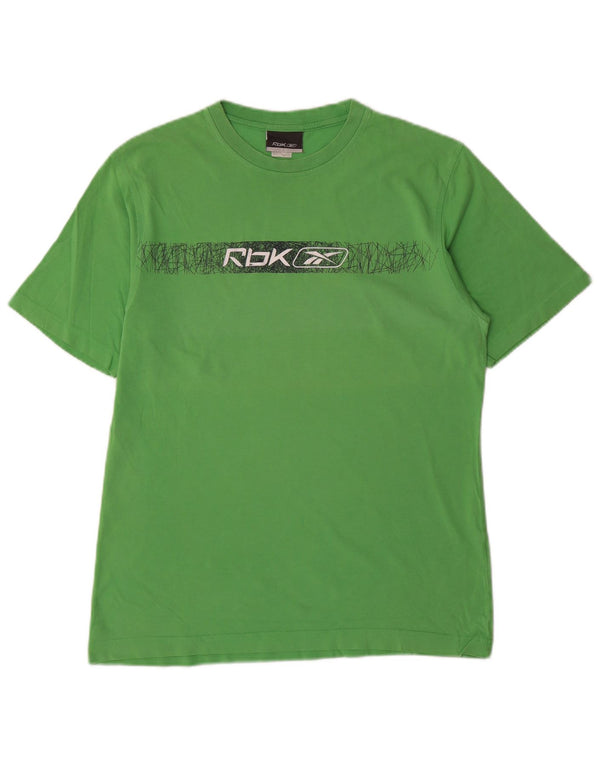 Reebok Camiseta gráfica para hombre Top XS Algodón verde