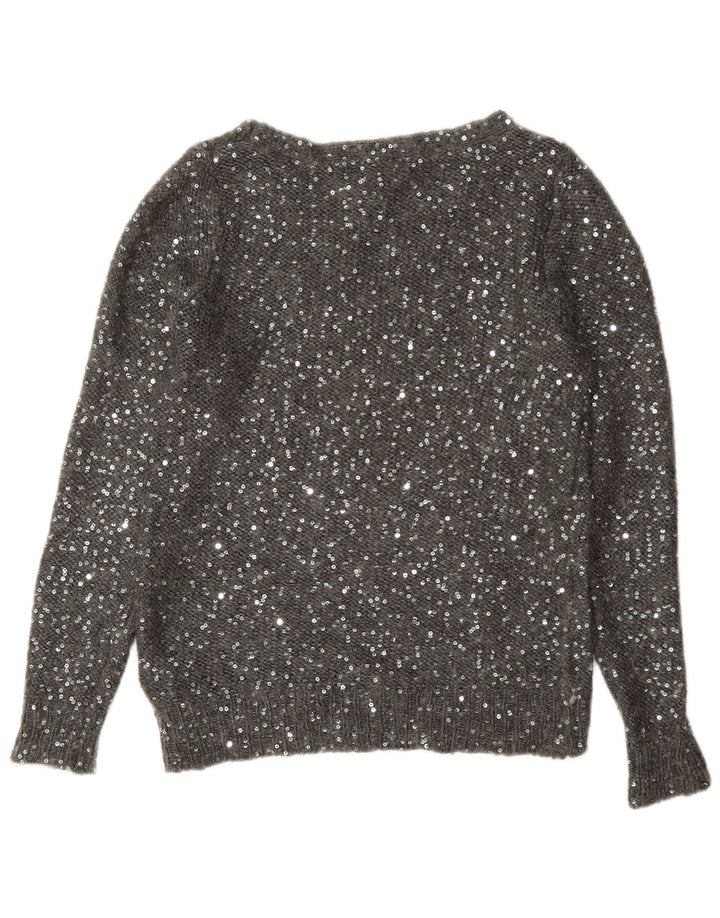 Marks & Spencer Suéter tipo jersey con cuello barco para mujer UK 40 Poliéster gris medio