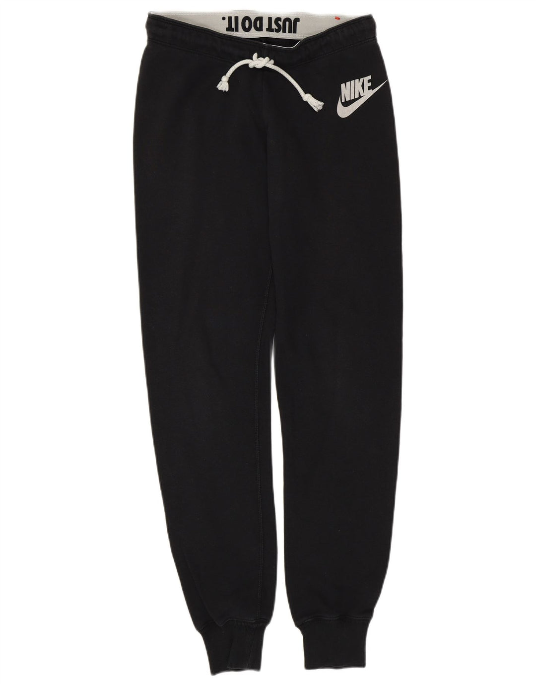 NIKE Mujer Chándal Pantalones Joggers UK 10 Small Negro Algodón
