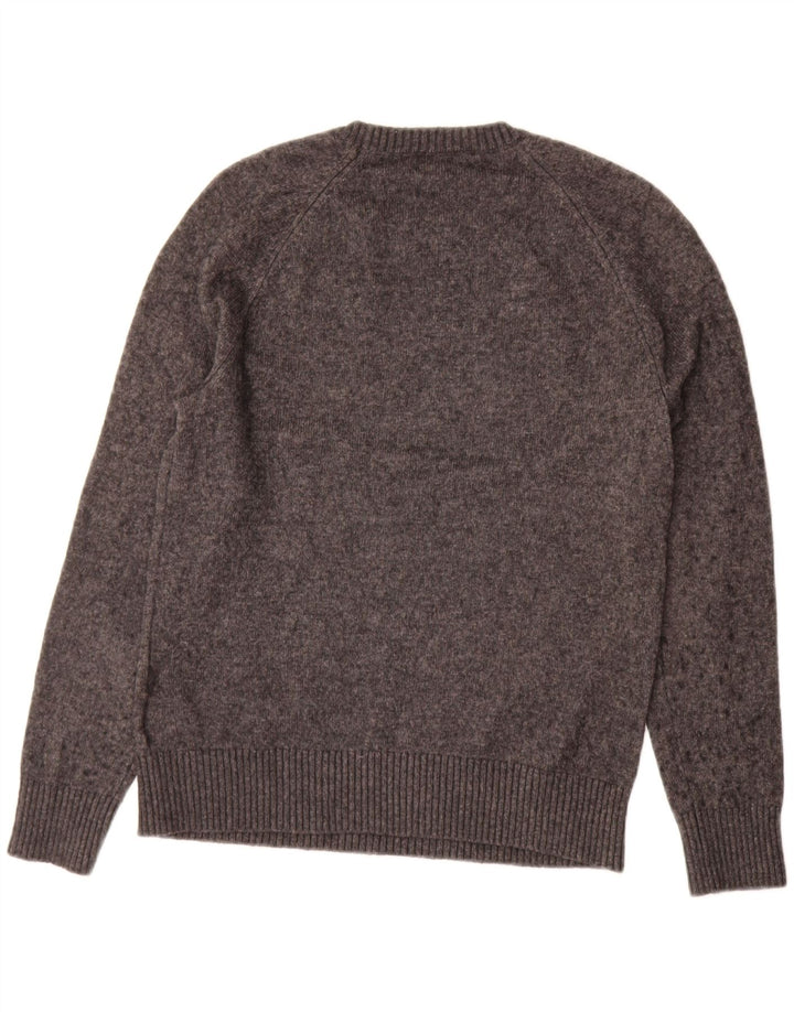 J. CREW Jersey de cuello redondo para hombre de poliamida moteada gris medio