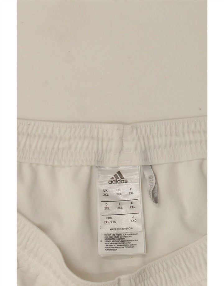 Adidas Mens Climalite Sport Shorts 2XL Blanco Poliéster