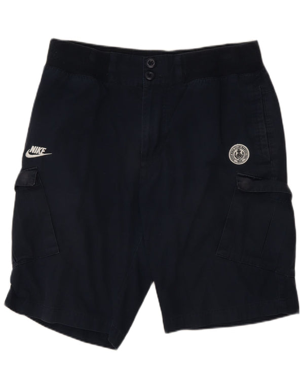 Nike Mens Barcelona Football Club Cargo Shorts Grande W34 Azul Marino Algodón