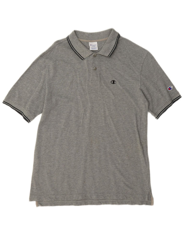 Champion Polo Para Hombre Grande Gris A Rayas