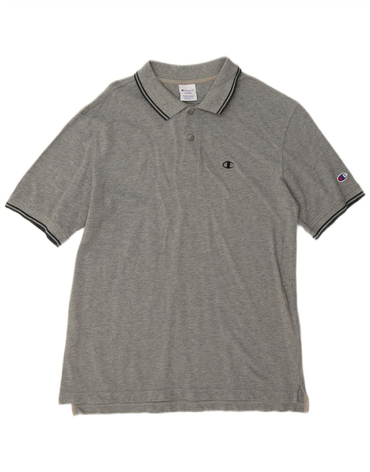 Champion Polo Para Hombre Grande Gris A Rayas
