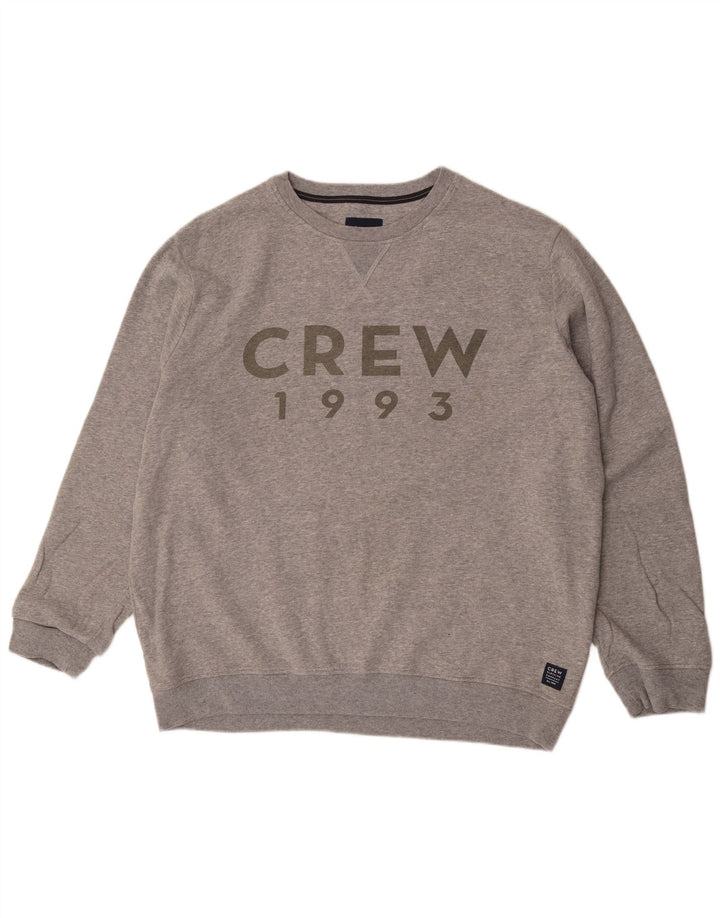 Crew Clothing Sudadera gráfica para hombre Jumper 2XL Algodón gris
