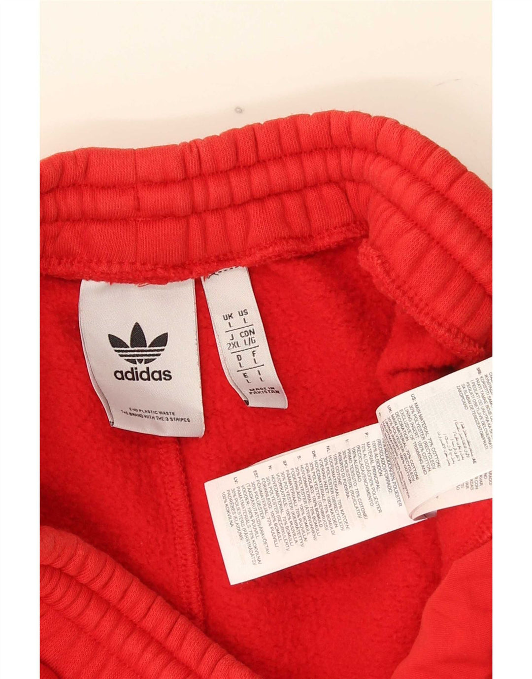 Adidas - Pantalones cortos deportivos para hombre, tamaño grande, algodón rojo