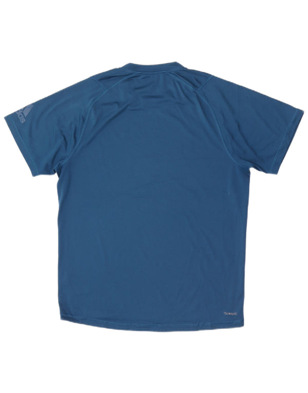 Adidas Mens Climalite Graphic Camiseta Top Grande Azul
