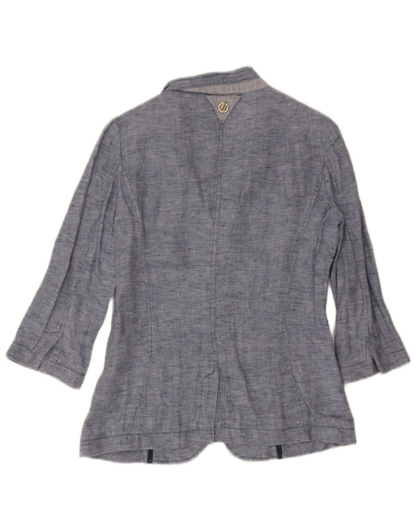 Trussardi Jeans Chaqueta Blazer Vaquera de 3 Botones para Mujer UK 40 Small Azul