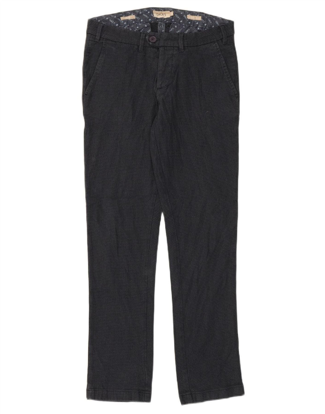 Dack's Pantalones chinos delgados para hombre IT 48 Medium W32 L32 Algodón negro