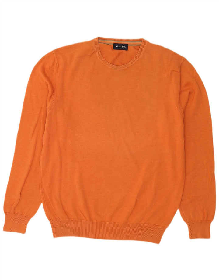 Jersey Massimo Dutti Hombre Cuello Redondo Algodón Naranja Medio