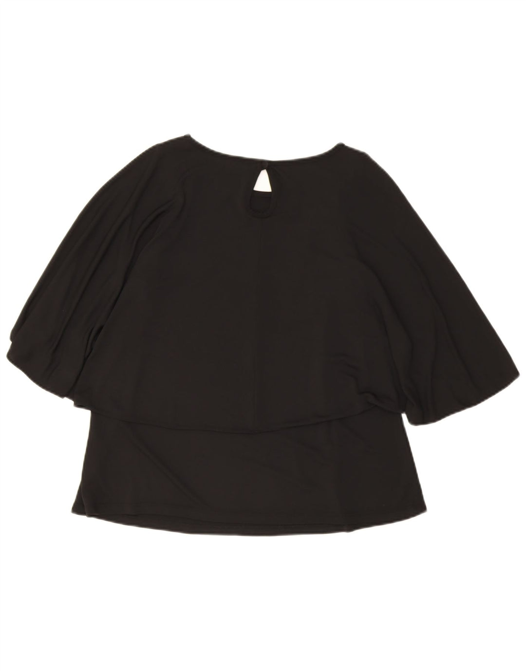 Topshop Blusa de Ala de Murciélago para Mujer Top UK 10 Small Poliéster Negro