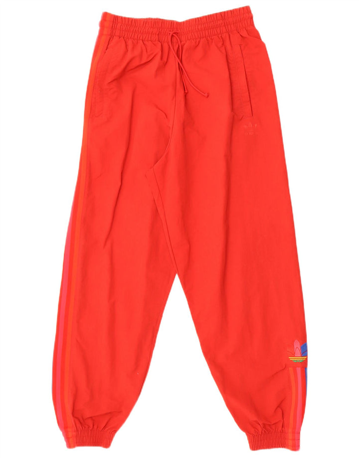 Adidas Mujer Chándal Pantalones Joggers UK 10 Pequeño Rojo Poliéster