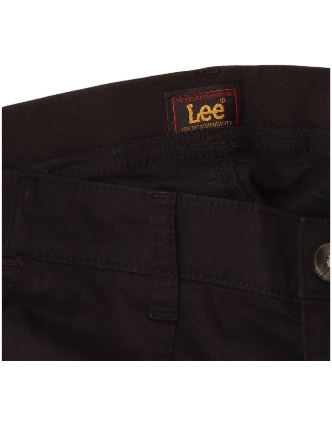 LEE Bermudas para mujer, pantalones cortos casuales, talla 10, grande, W30, algodón negro