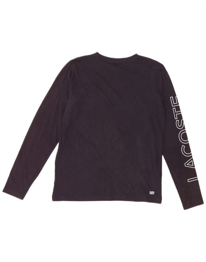 LACOSTE Camiseta Niño Graphic Manga Larga 15-16 Años Azul Marino Algodón