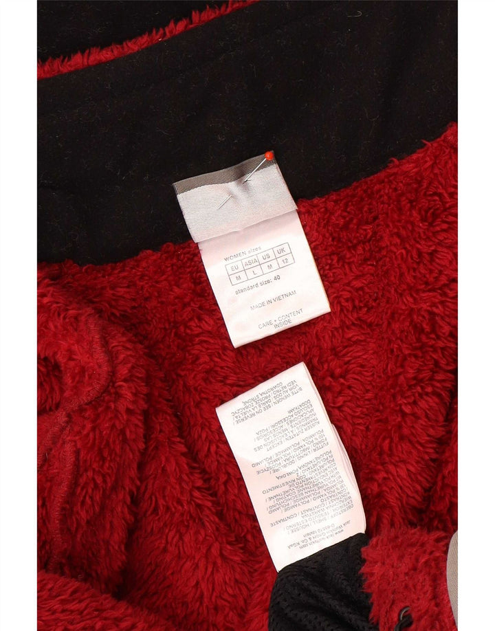 Jack Wolfskin Chaqueta cortavientos con capucha para mujer UK 40 Medium Red Colourblock